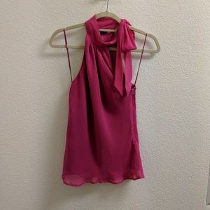 Express Pink Sleeveless Top with Tie (NWT)
